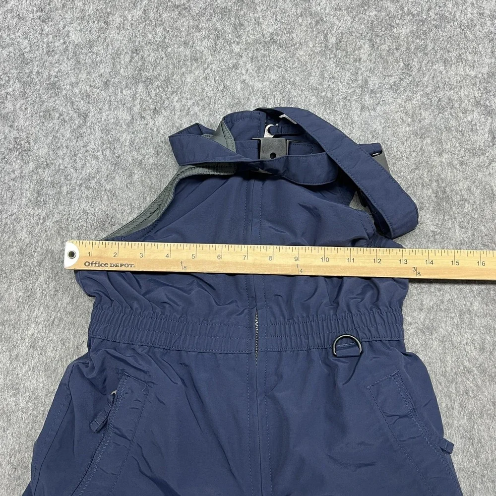 Lands End Squall Snow Bib Pants Kids 12S Blue Insulated Ski Grow A Long Outdoor